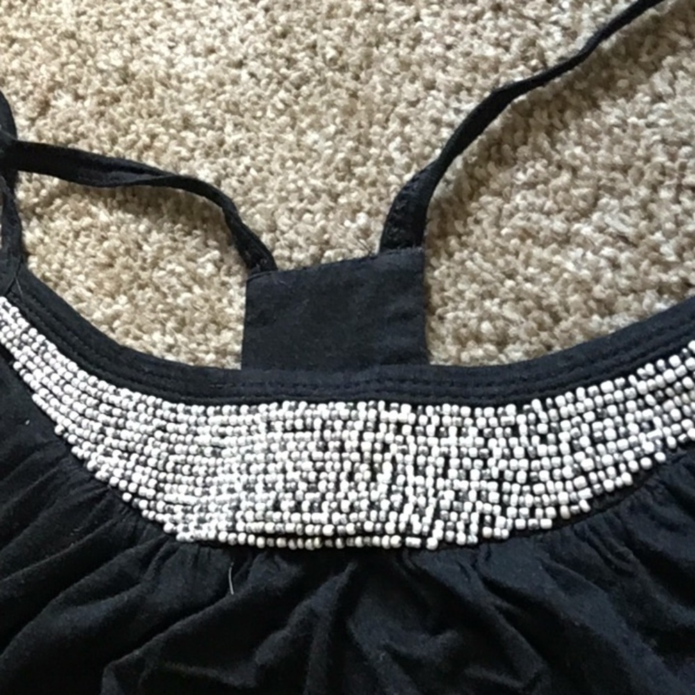 Old Navy black beaded halter